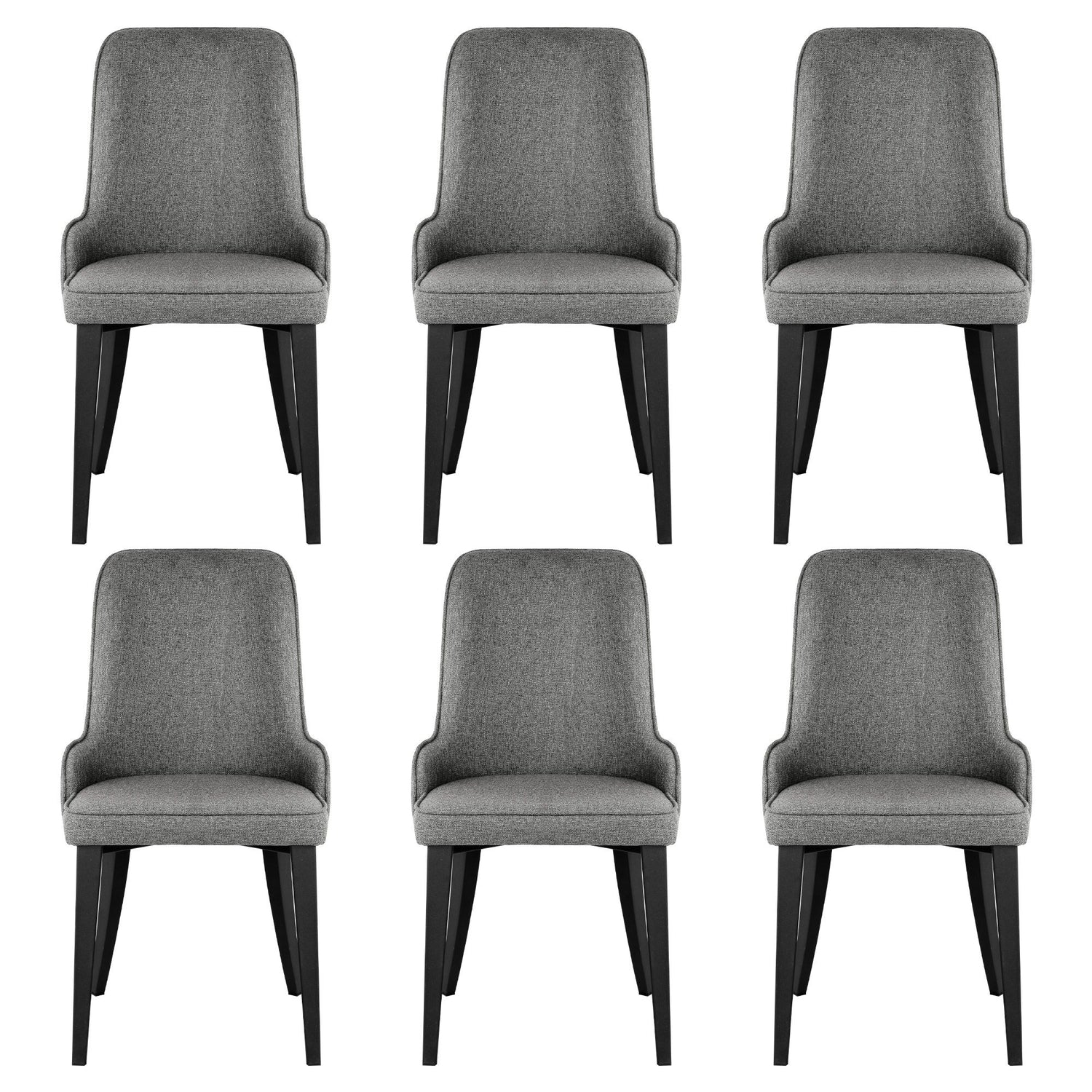 Artiss Dining Chairs Set of 6 Linen Fabric Grey