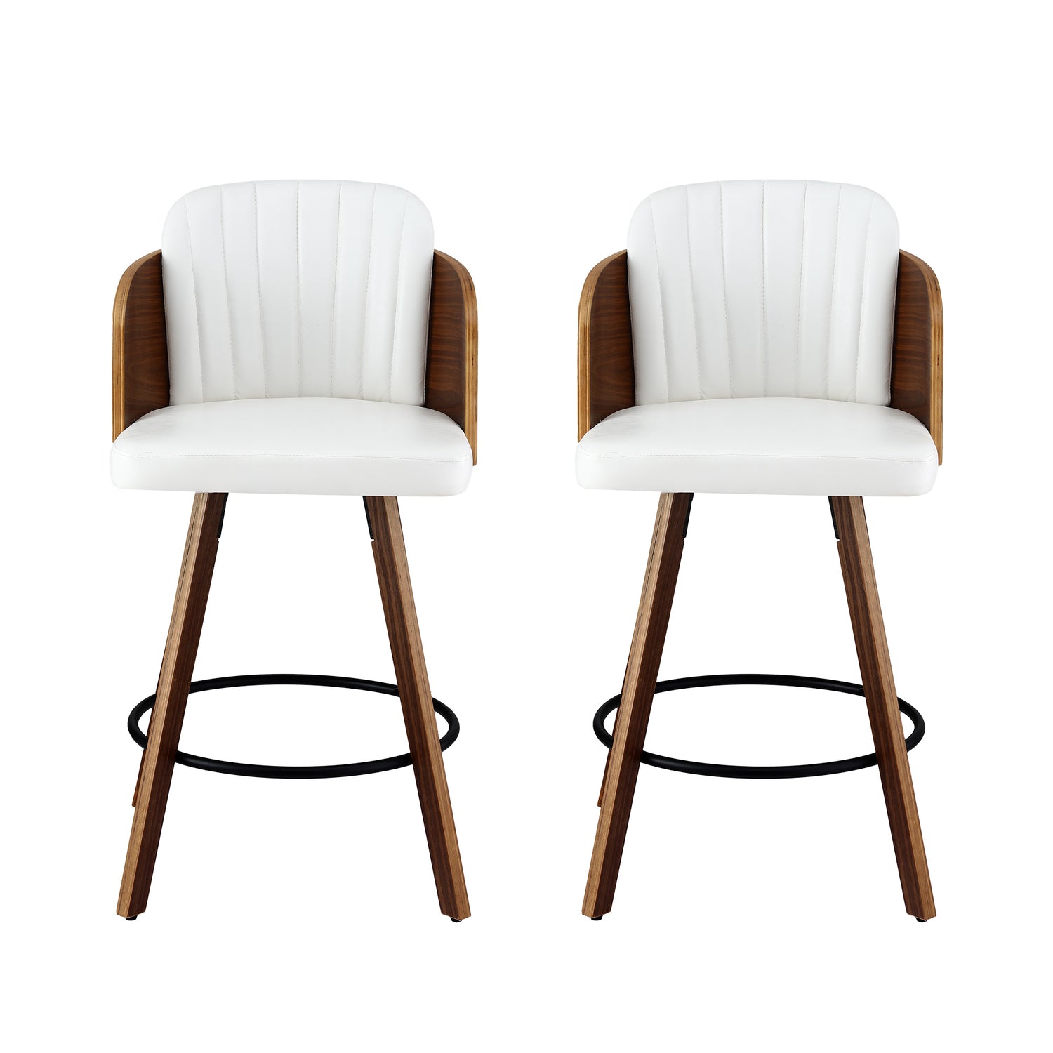 Artiss Wooden Bar Stools Swivel Kitchen Counter Stool Chair 58cm Seat Height