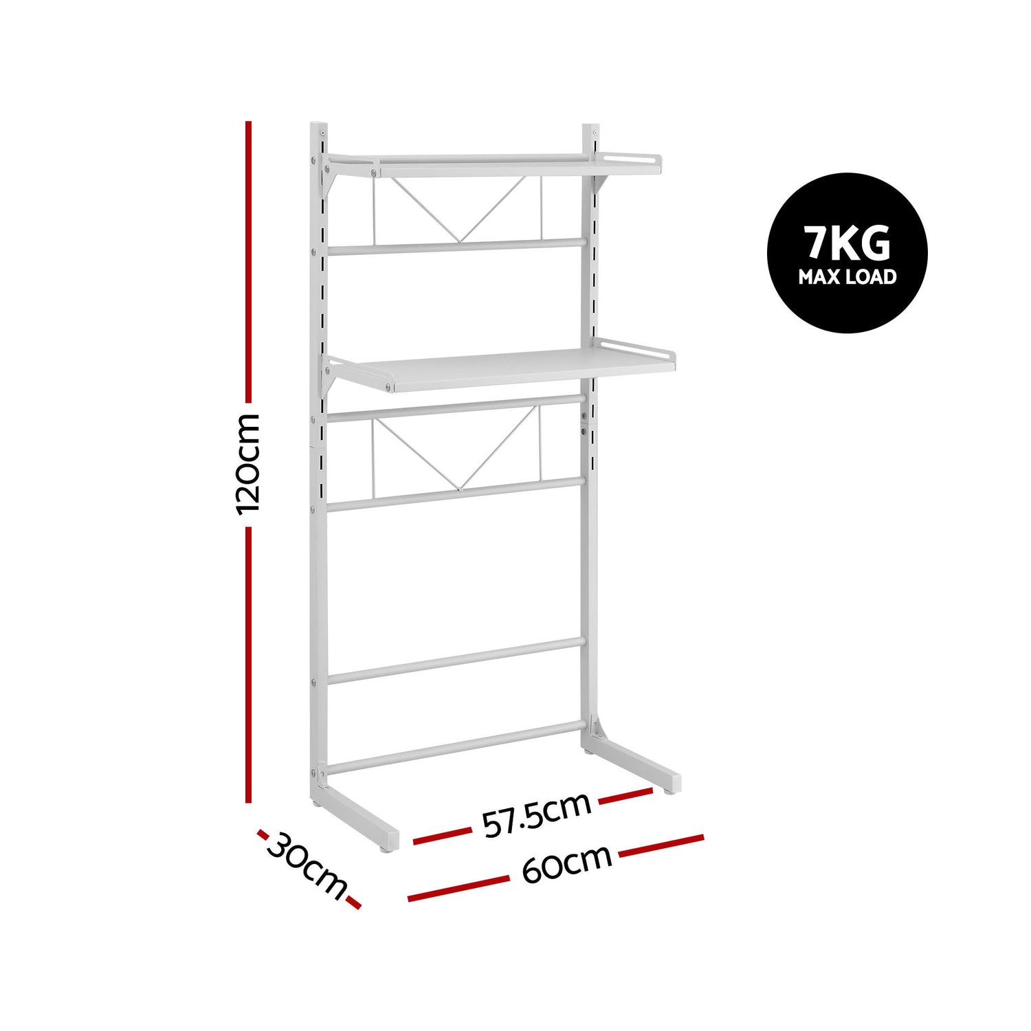 Artiss Over Toilet Bathroom Storage Shelf Rack Over Toilet 2 Tier