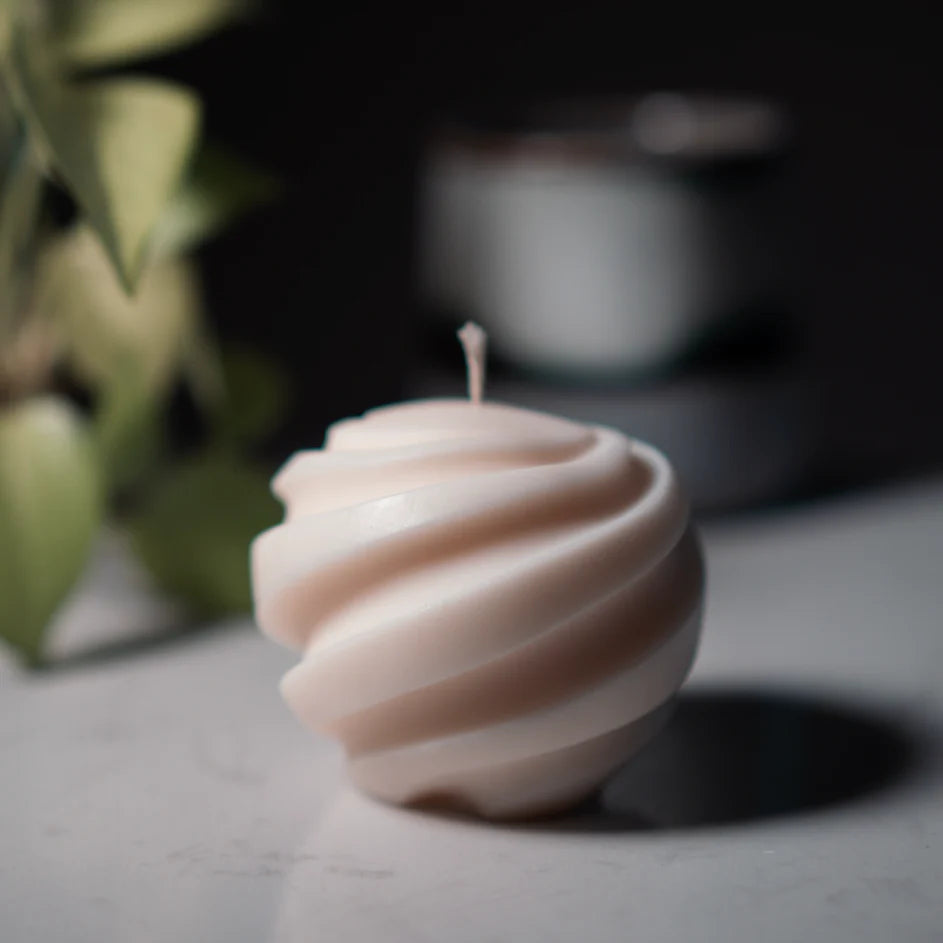 Ball Decorative Candle Decorative Candle – Handcrafted Unscented Soy Candle | Minimalist Home Décor