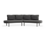 Modern grey sectional sofa on a white background