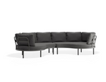 Modern gray sectional sofa on a white background