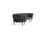 Gray outdoor sofa set on a white background