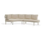 Beige sectional sofa on a white background