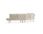Beige outdoor sofa on a white background
