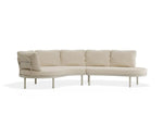 Beige sectional sofa on a white background