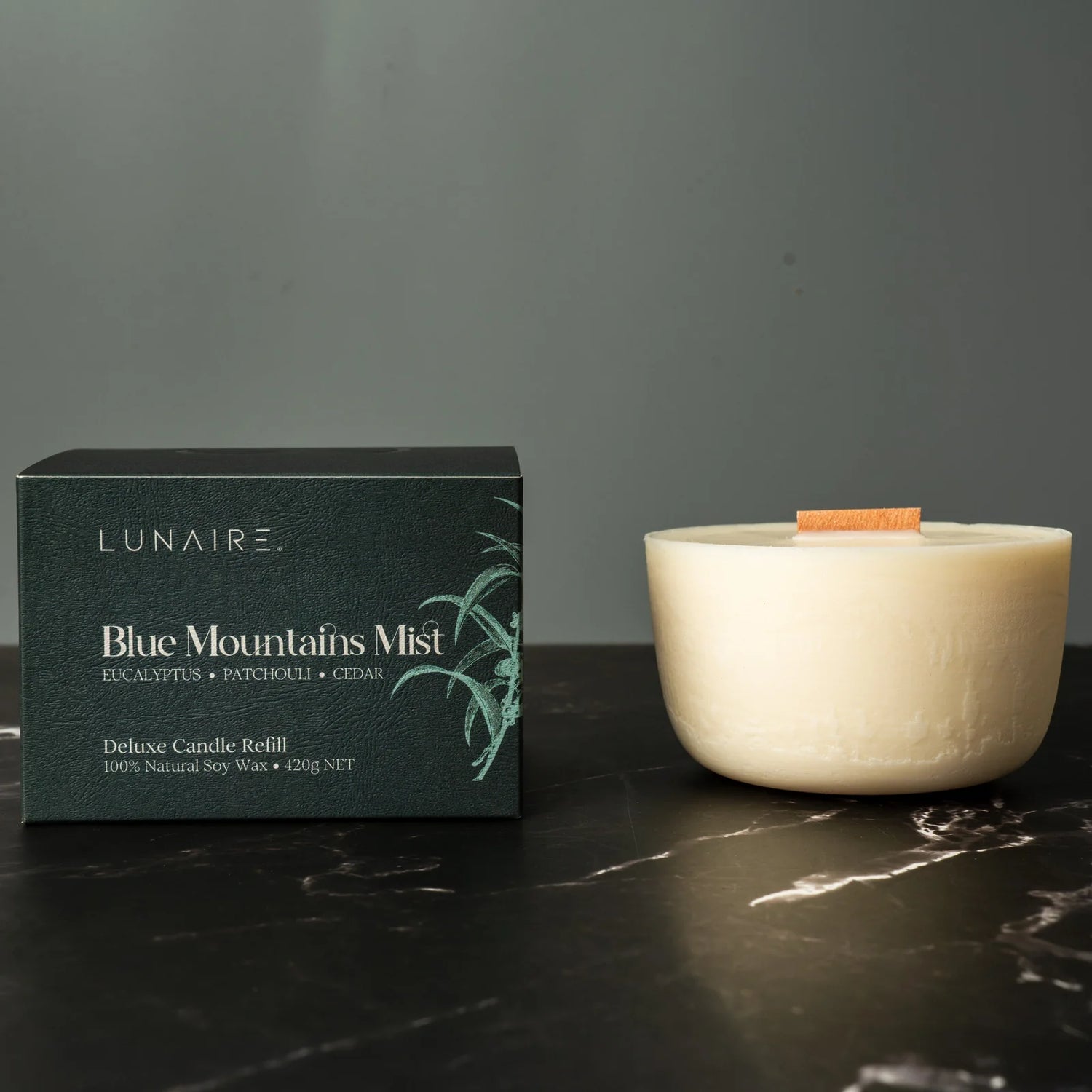 Blue Mountains Mist | Soy Candle Refill Pod – Hand Poured in Australia