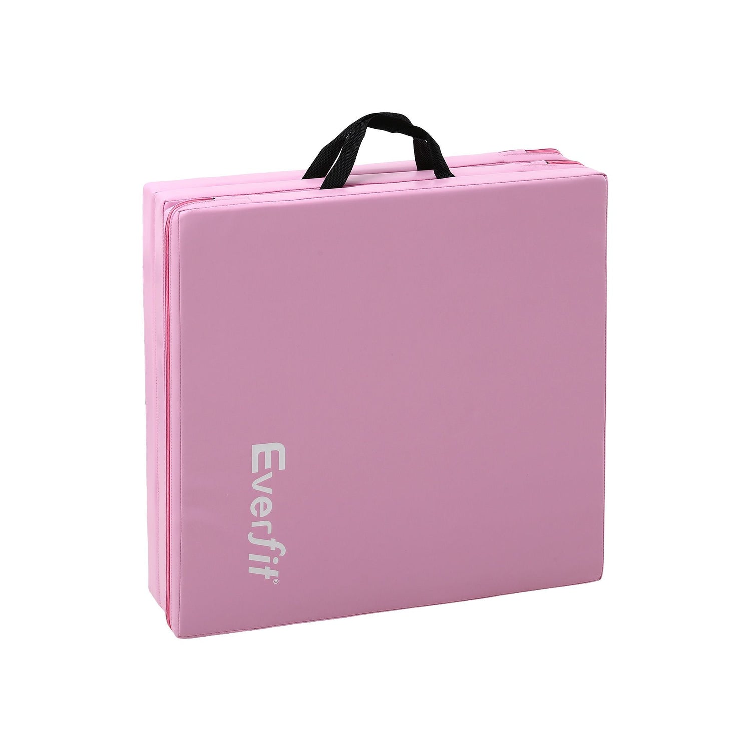 Everfit 180x60cm Gymnastics Mats Folding Exercise Floor Mat Portable 3 Fold Tumbling Mat Pink