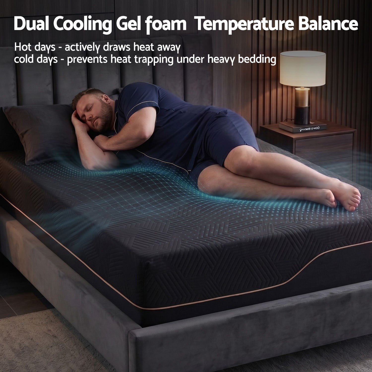 Giselle King Single Cooling Memory Foam Mattress Medium Firm with Gel Comfort 30cm