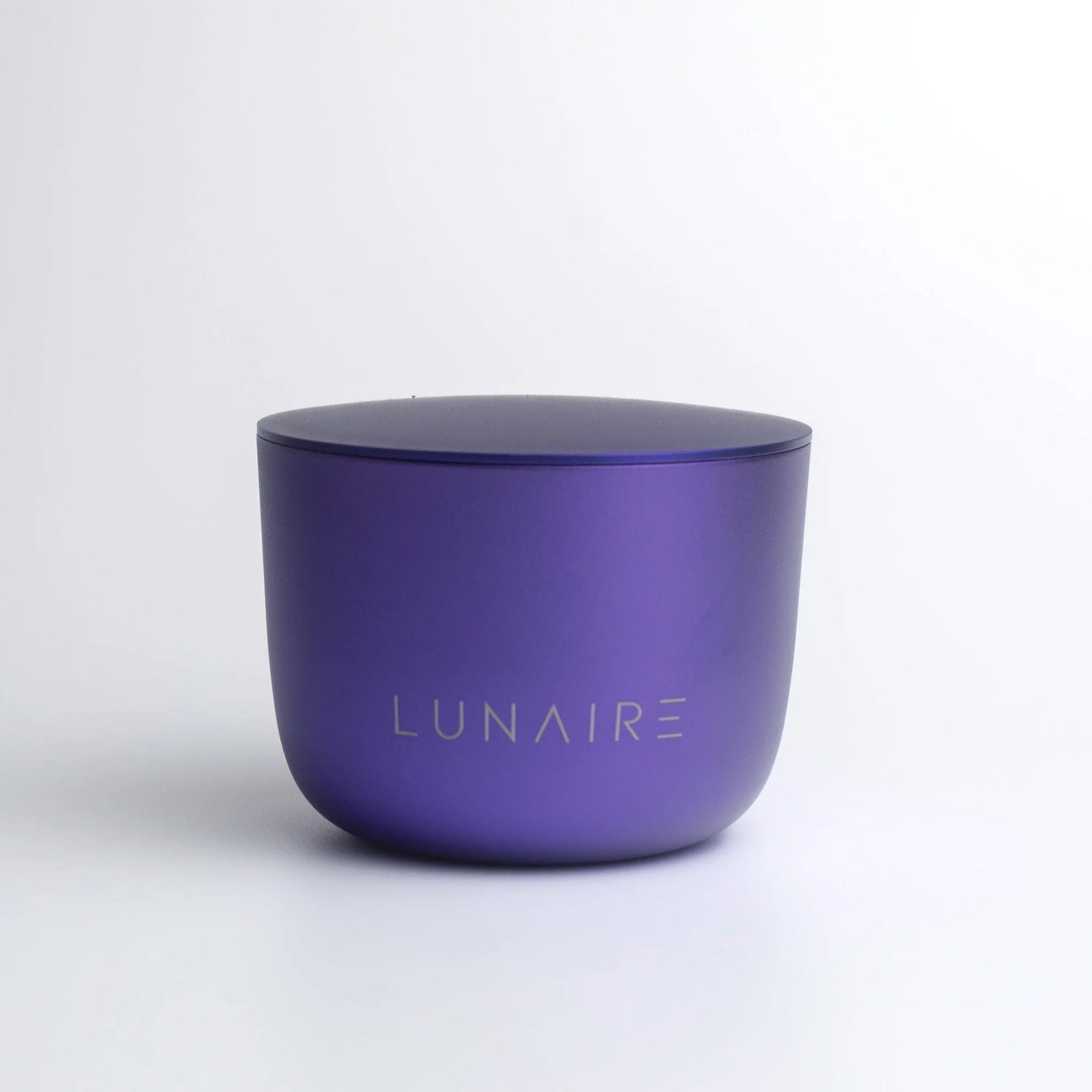 Purple container with 'LUNAIRE' branding on a white background