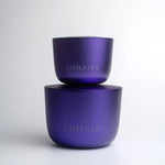 Two purple containers with 'LUNAIRE' branding on a white background