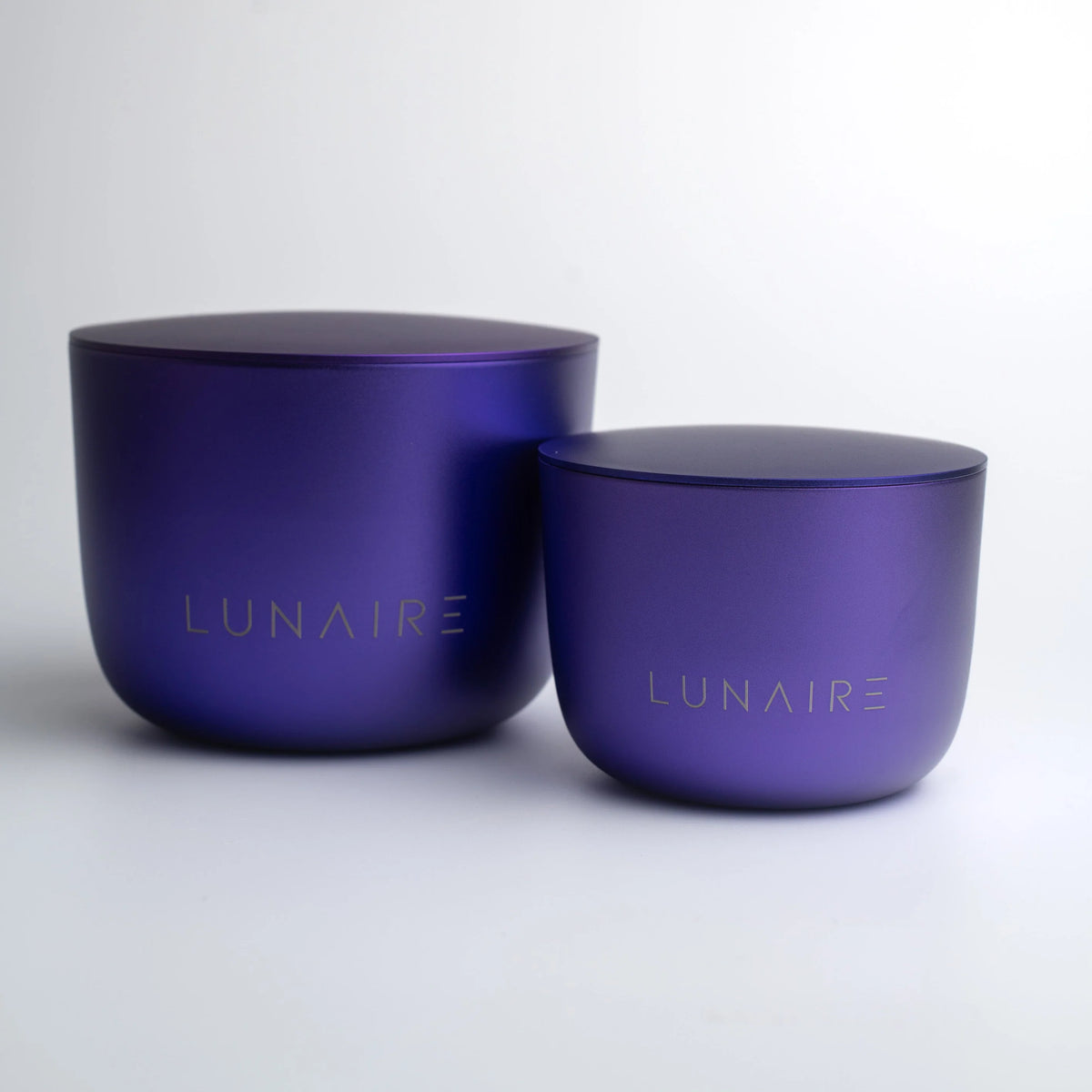 Two blue containers with 'LUNAIRE' branding on a white background