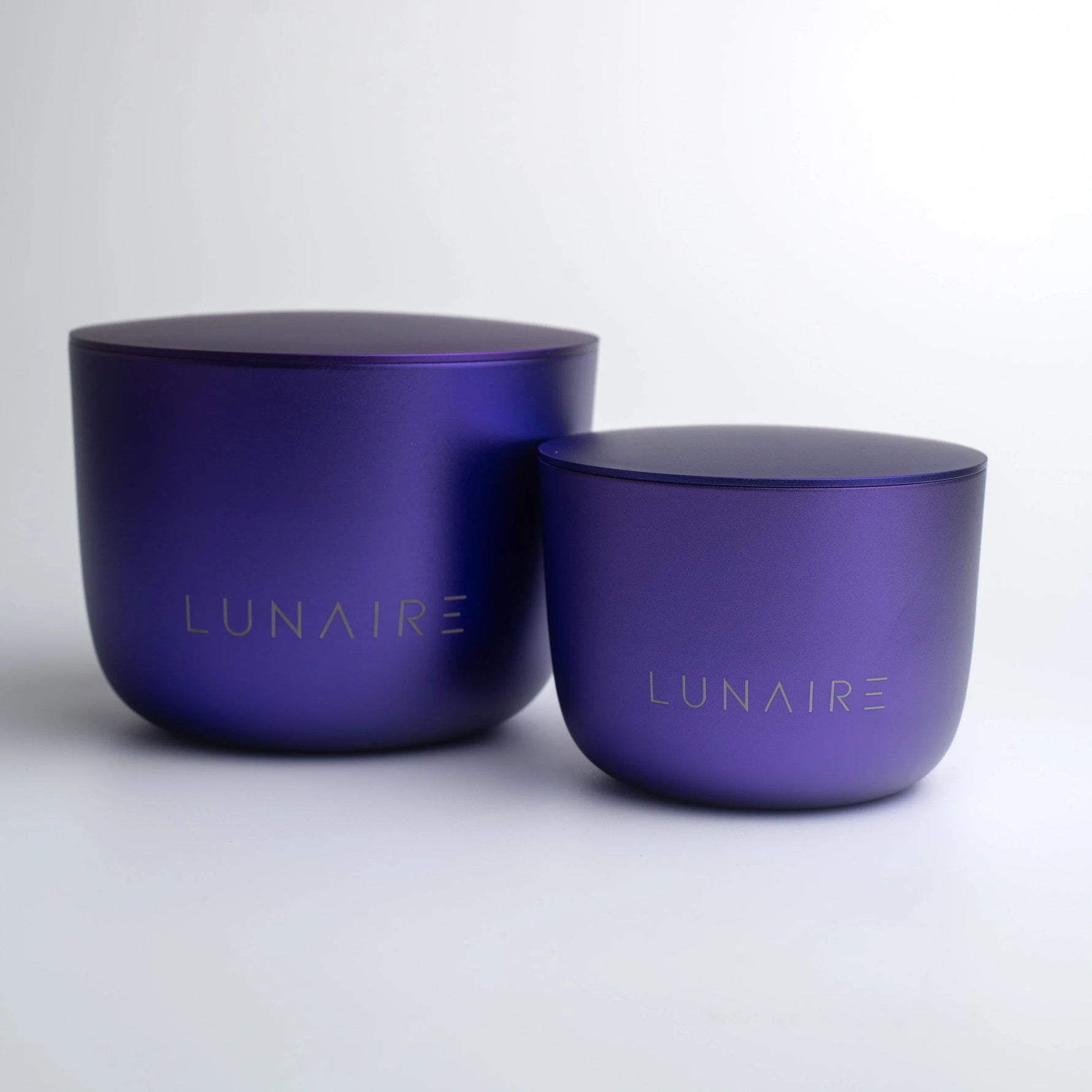 Two blue containers with 'LUNAIRE' branding on a white background