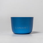 Blue container with 'LUNAIRE' branding on a gray background