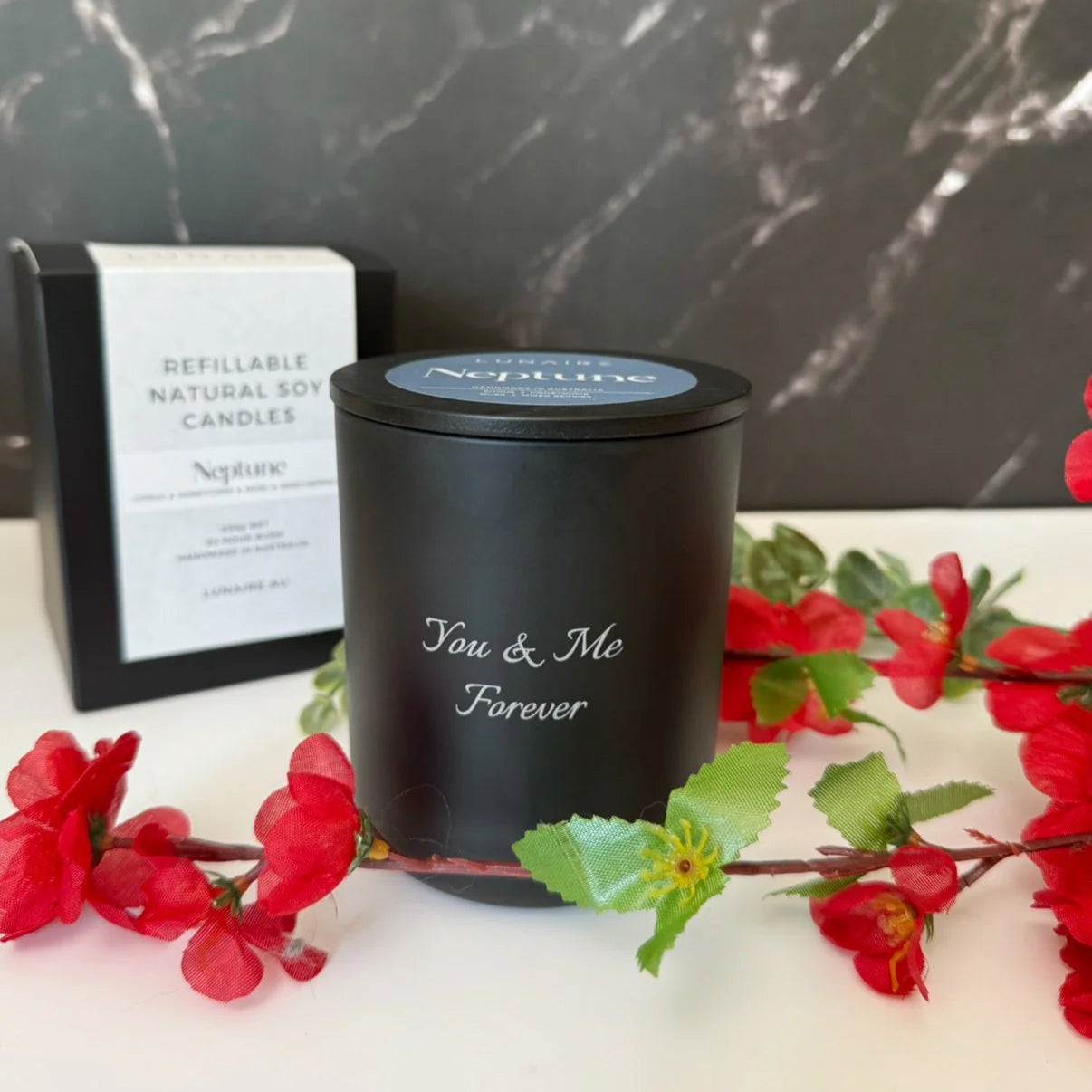 Black Glass Jar Candle – Hand Poured Soy Candle | Personalised & Made in Australia