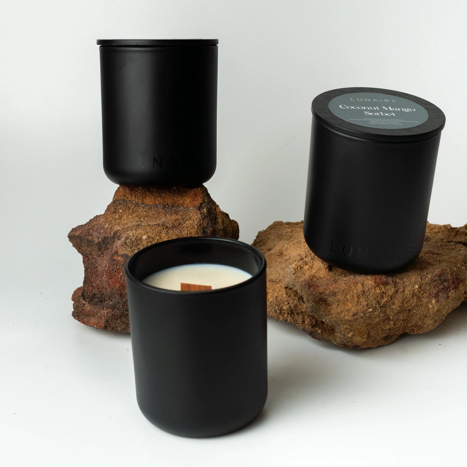 Black Glass Jar Candle – Hand Poured Soy Candle | Personalised & Made in Australia