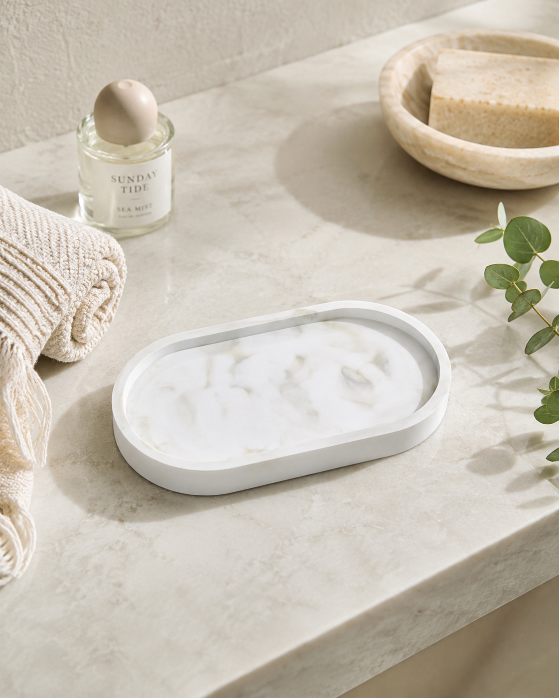 Sunday Tide Coastal Harbour Tray | Handmade Decorative Tray