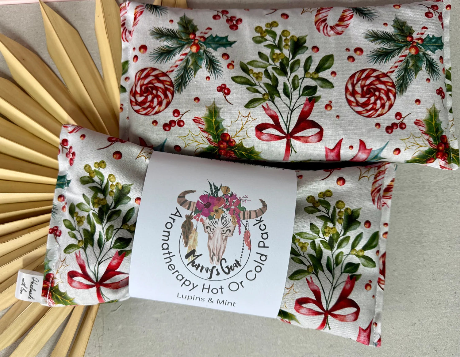 Christmas Aromatherapy Heat Pack – 100% Cotton with Lupins & Botanicals | Handmade in Australia