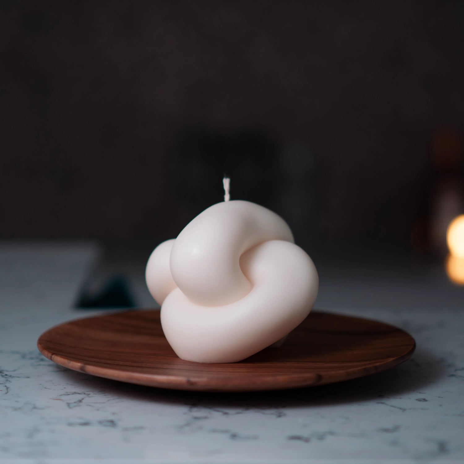 Knot Decorative Candle Decorative Candle – Handcrafted Unscented Soy Candle | Minimalist Home Décor
