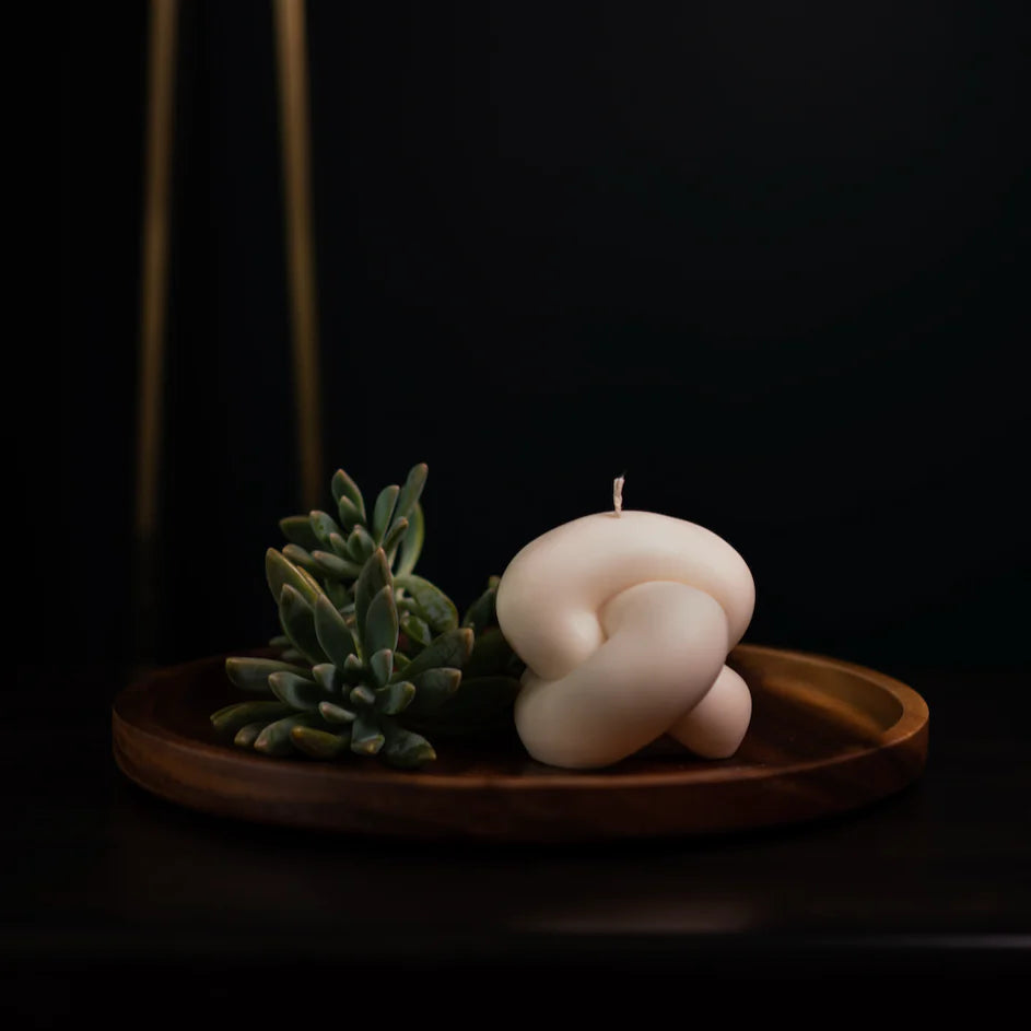 Knot Decorative Candle Decorative Candle – Handcrafted Unscented Soy Candle | Minimalist Home Décor