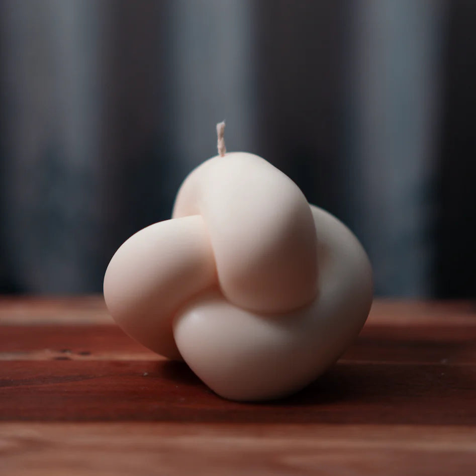 Knot Decorative Candle Decorative Candle – Handcrafted Unscented Soy Candle | Minimalist Home Décor