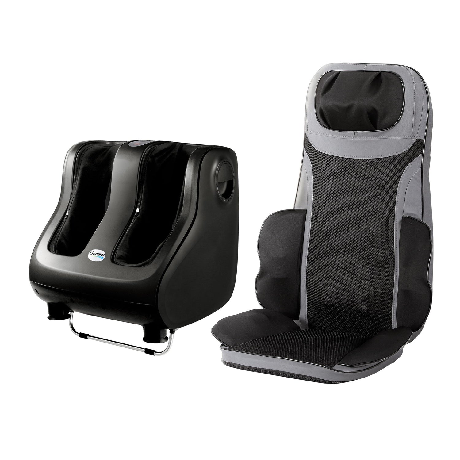 Livemor Full Back Massage Seat Cushion Heating With 360° Foot Massagers