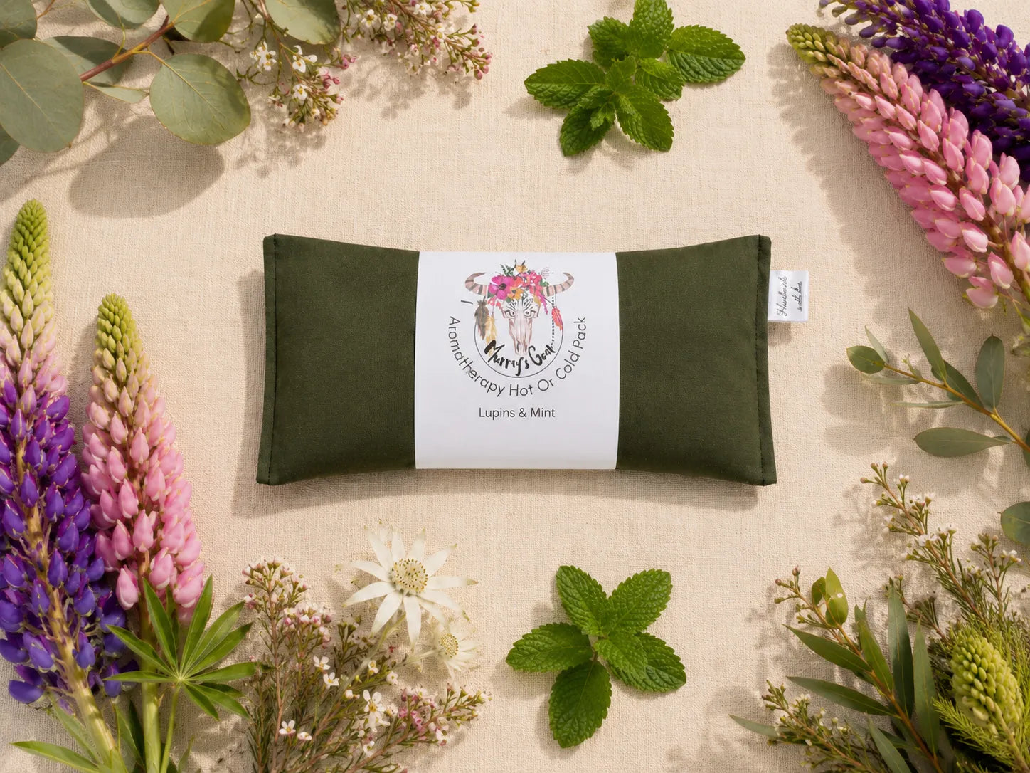 Aromatherapy Heat Pack – 100% Cotton with Lupins & Botanicals | Australian Made