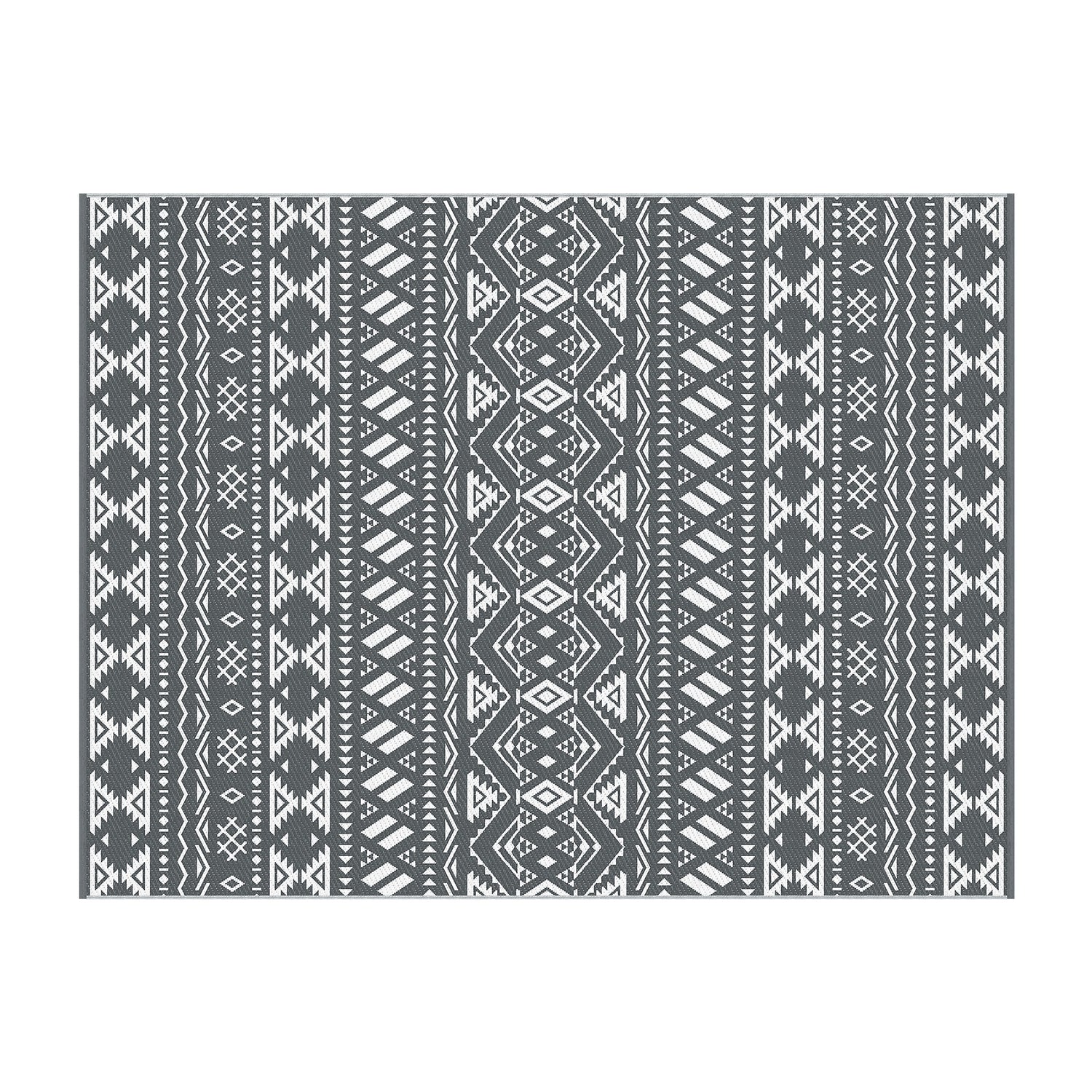 Gardeon Outdoor Rugs 274x366cm Large Carpet Reversible Area Mat PP Dual-Sided Patio Rug Bohemian