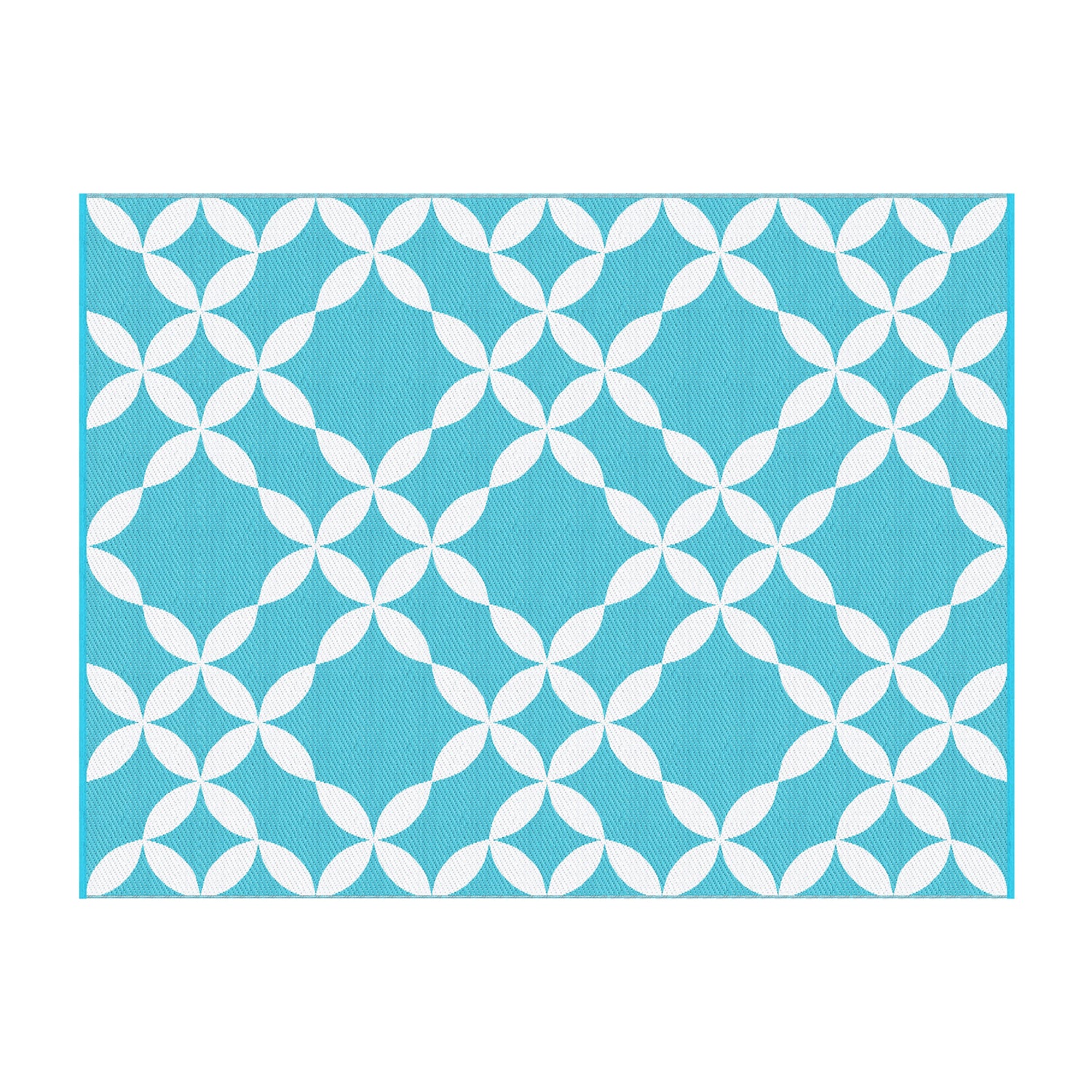 Gardeon Outdoor Rugs 274x366cm Large Carpet Reversible Area Mat PP Dual-Sided Patio Rug Light Blue