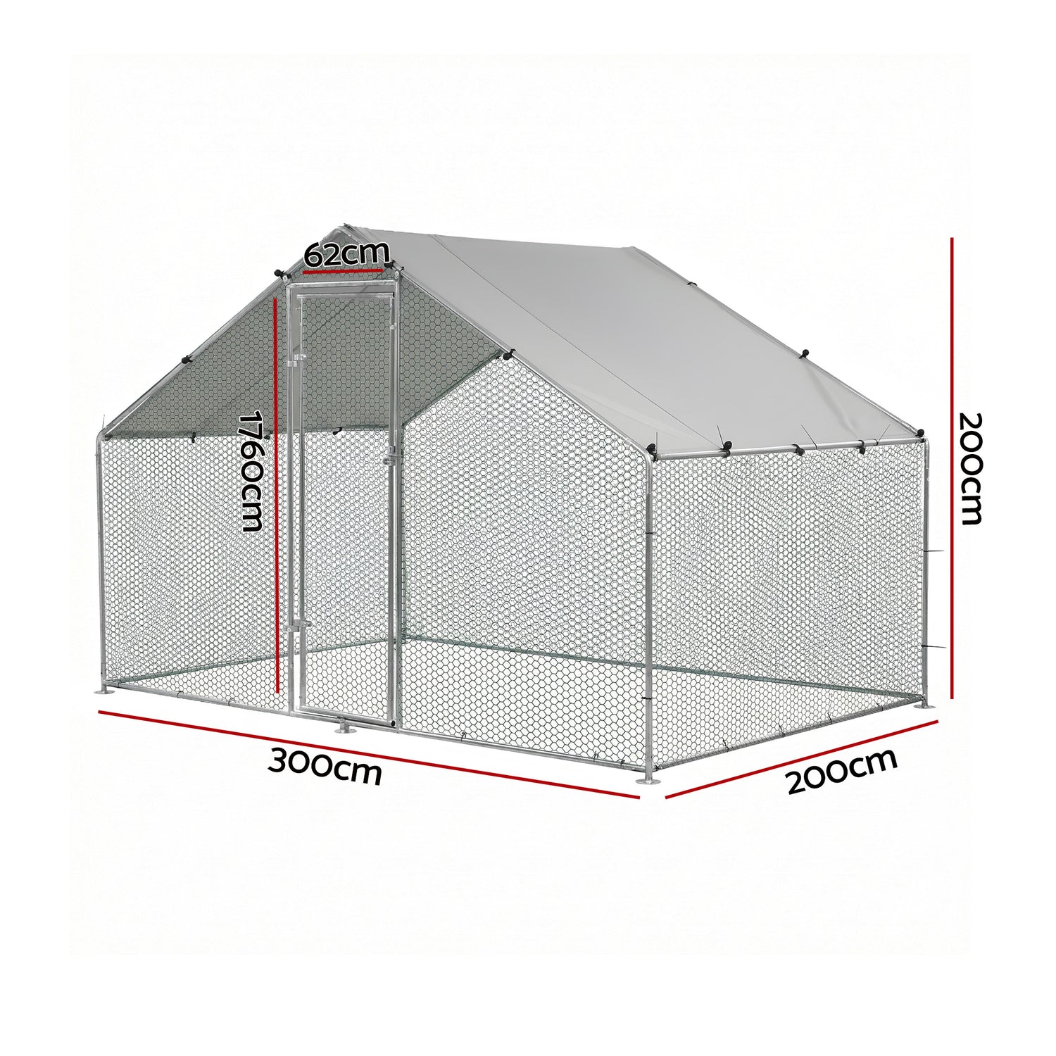 i.Pet Chicken Coop Rabbit Hutch Outdoor Run Walk in Hen Cage Ferret House 3x2x2m