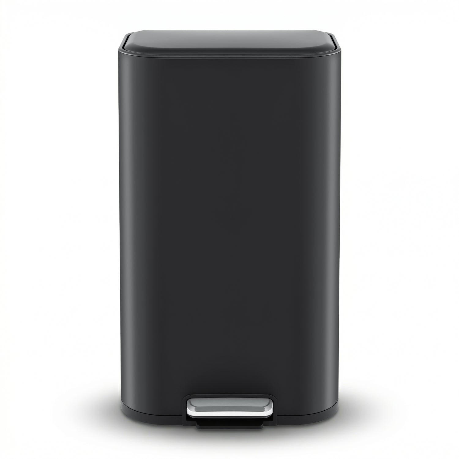 Cefito Kitchen Trash Can 40L Pedal Bins Rubbish Bin Steel with Soft Close Lid, Removable Inner Bucket, Rectangular Garbage Can Recycling Bin, Black