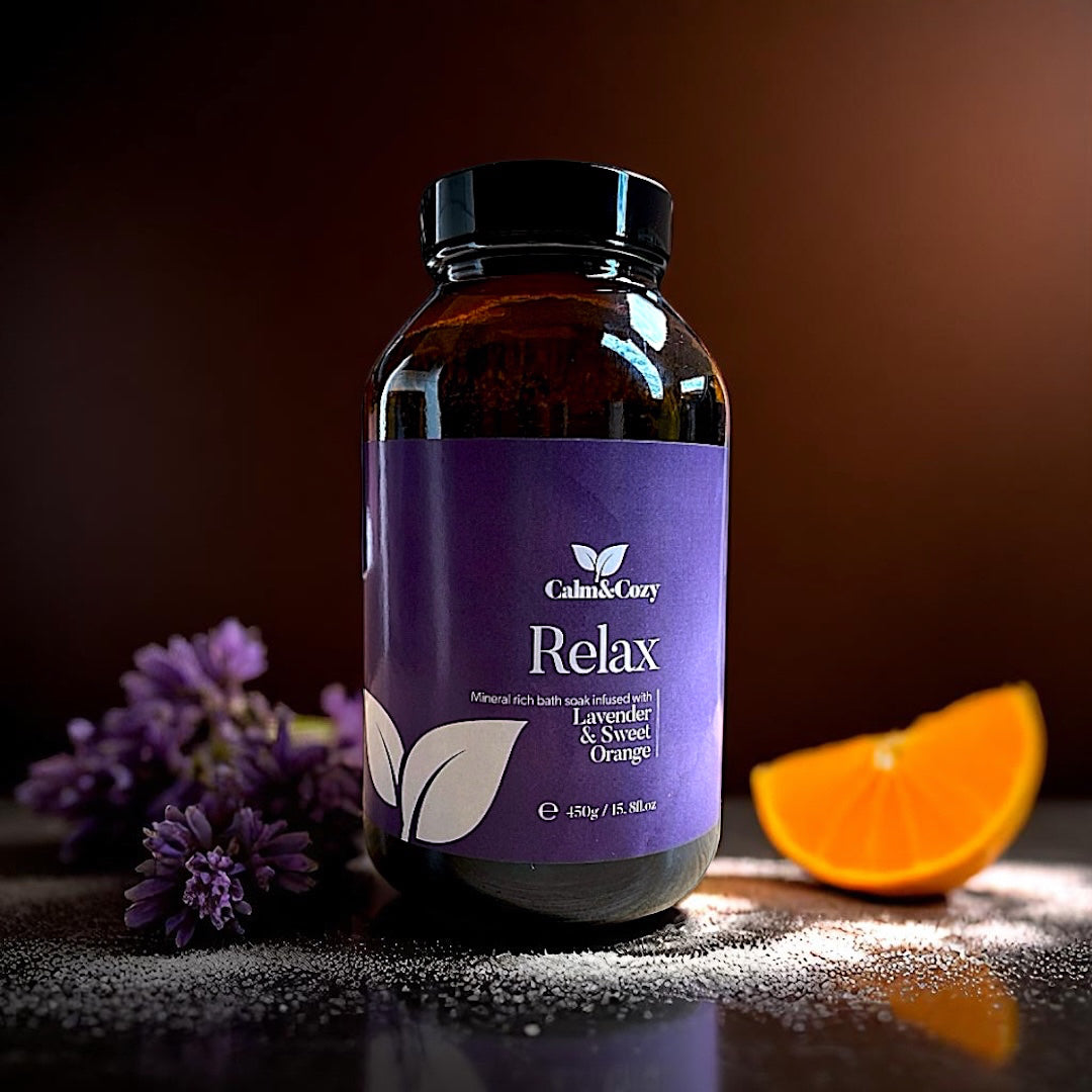 Relax Magnesium Bath Soak – Lavender & Sweet Orange for Calm, Soft Skin & Emotional Reset