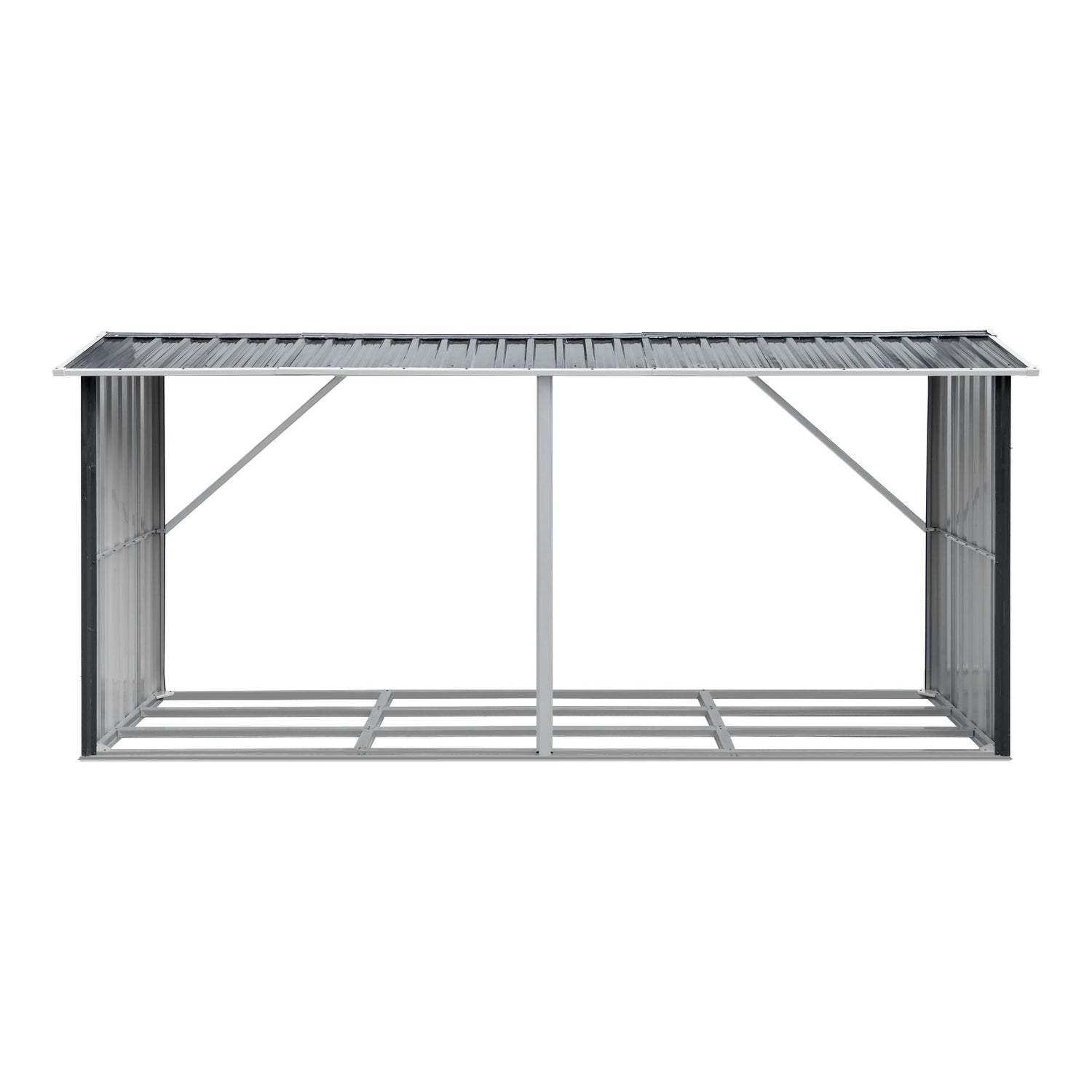 Giantz Firewood Storage Shed 334.5CM x 92CM Outdoor Log Rack Galvanised Steel Wood Holder