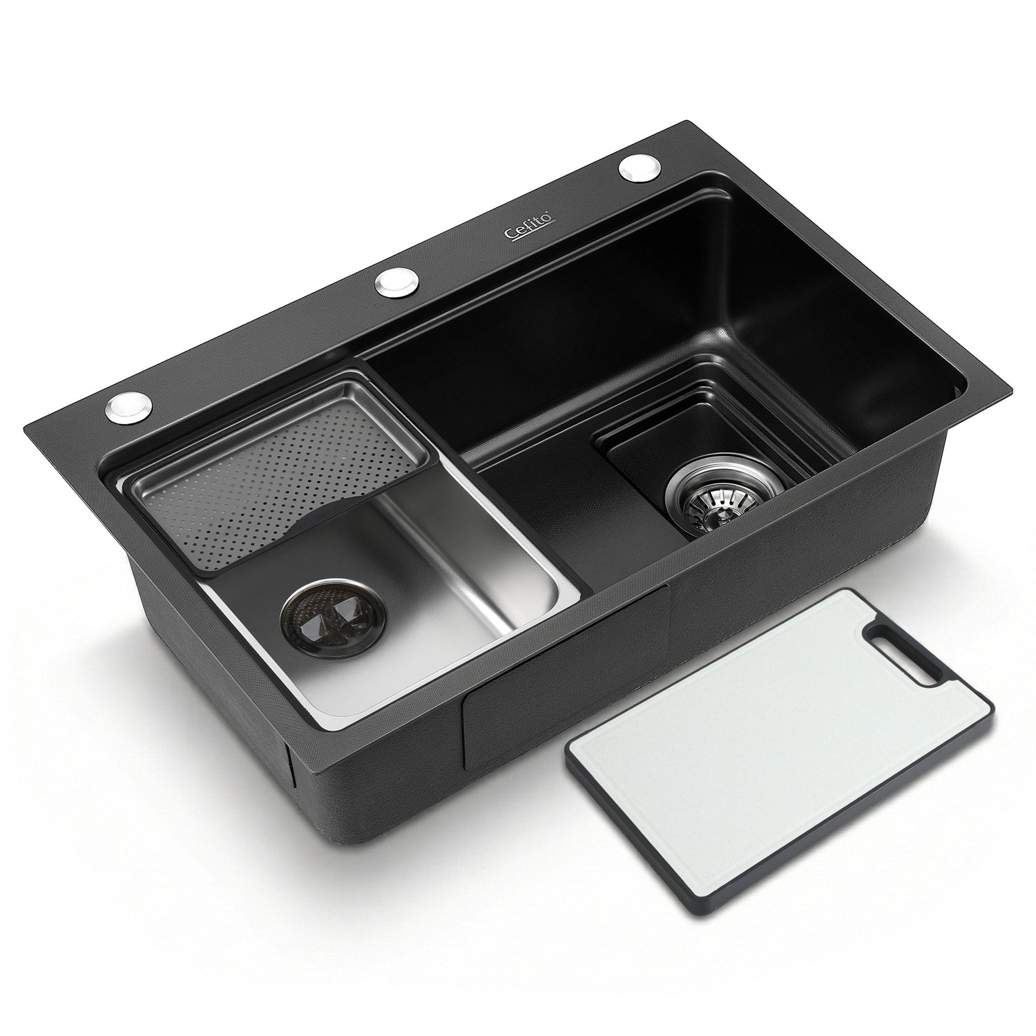 Cefito Kitchen Sink 304 Stainless Steel Bar Sink Millet Grain Water Basin Sink