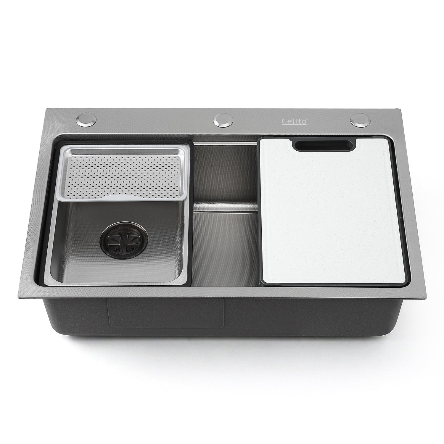 Cefito Kitchen Sink 304 Stainless Steel Bar Sink Millet Grain Water Basin Sink