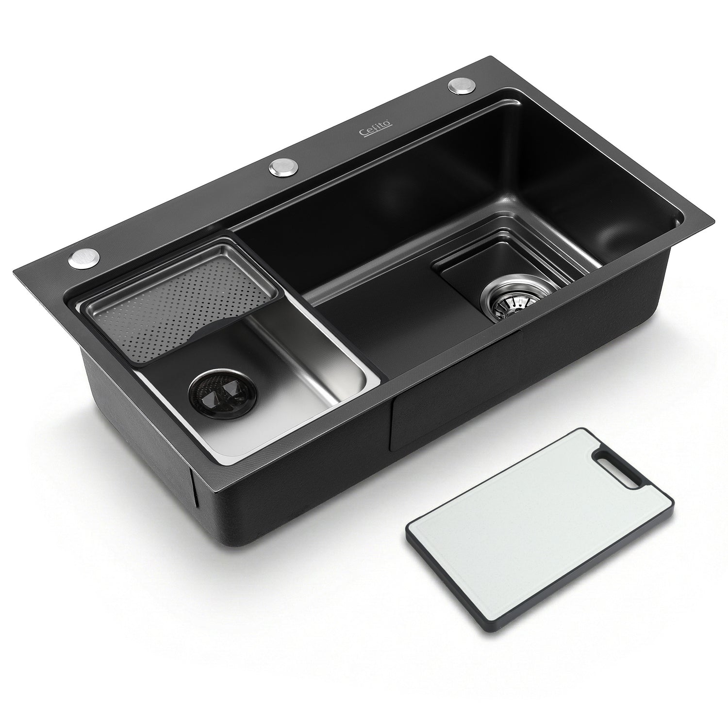 Cefito Kitchen Sink 304 Stainless Steel Bar Sink Millet Grain Water Basin Sink