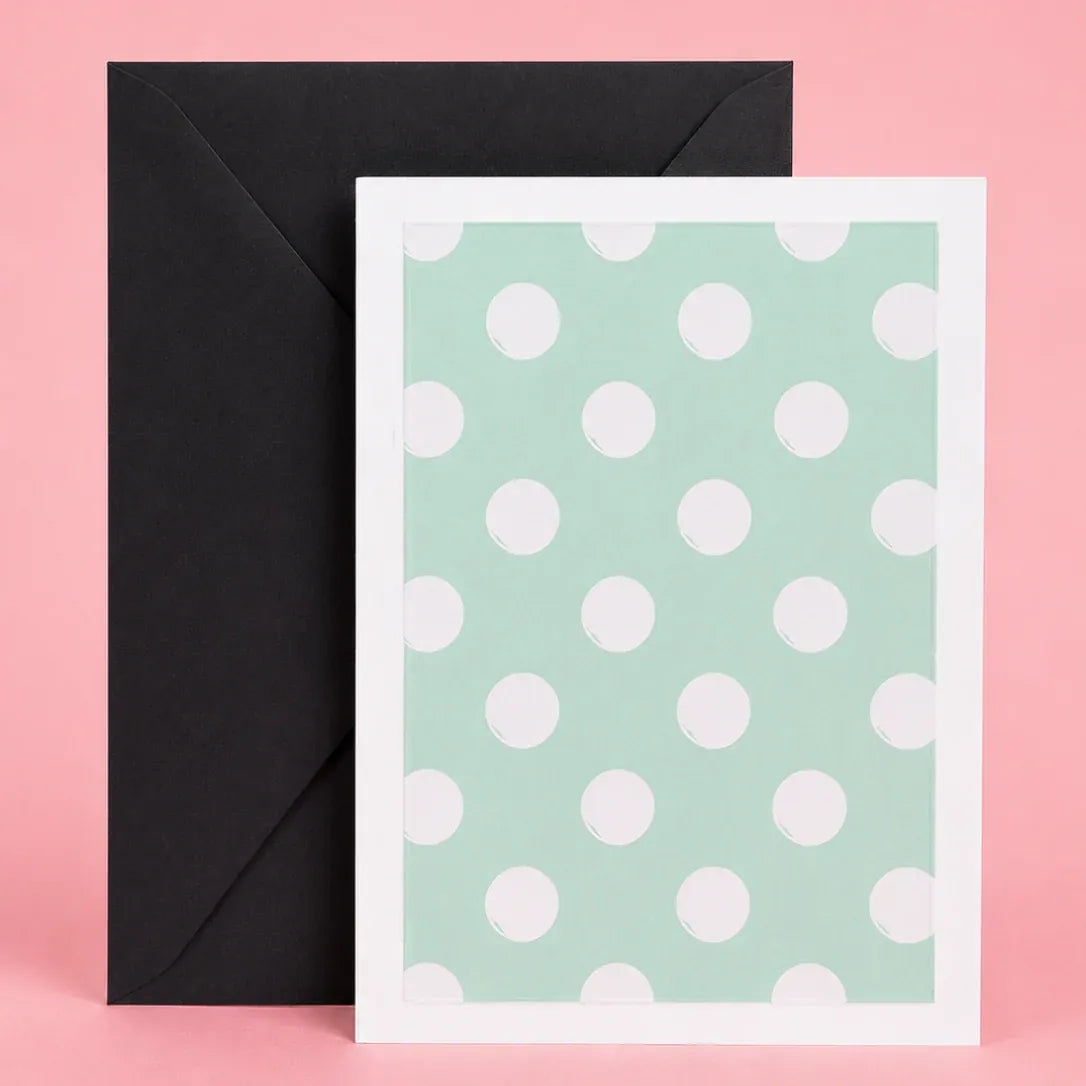 Sage Polka Dot Birthday Card