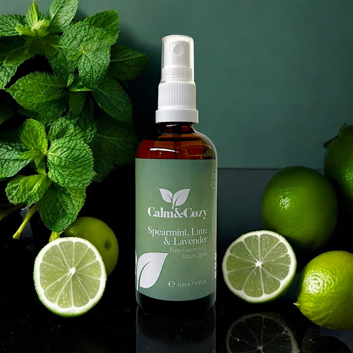 Spearmint, Lime & Lavender Room Spray – Natural Aromatherapy Mist for Clarity, Balance & Mood Boosting Energy