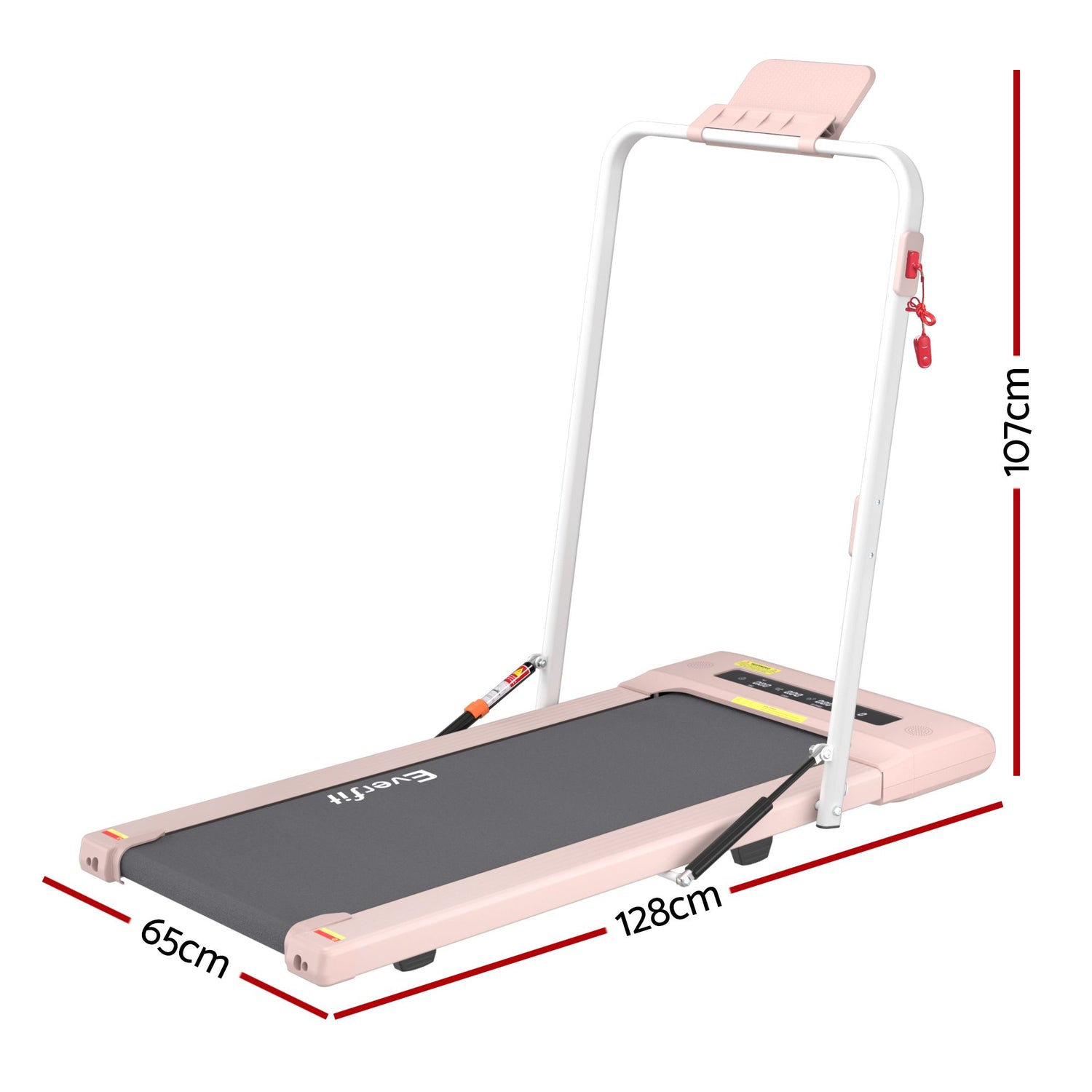Everfit 2 in 1 Treadmill Electric Walking Pad Under Desk Home Gym Fitness 400mm Pink
