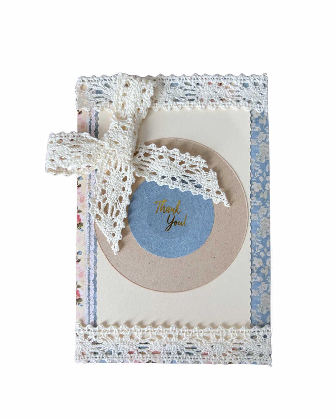 Vintage Thank You Greeting Card – Design D by The Vintage Card Boutique
