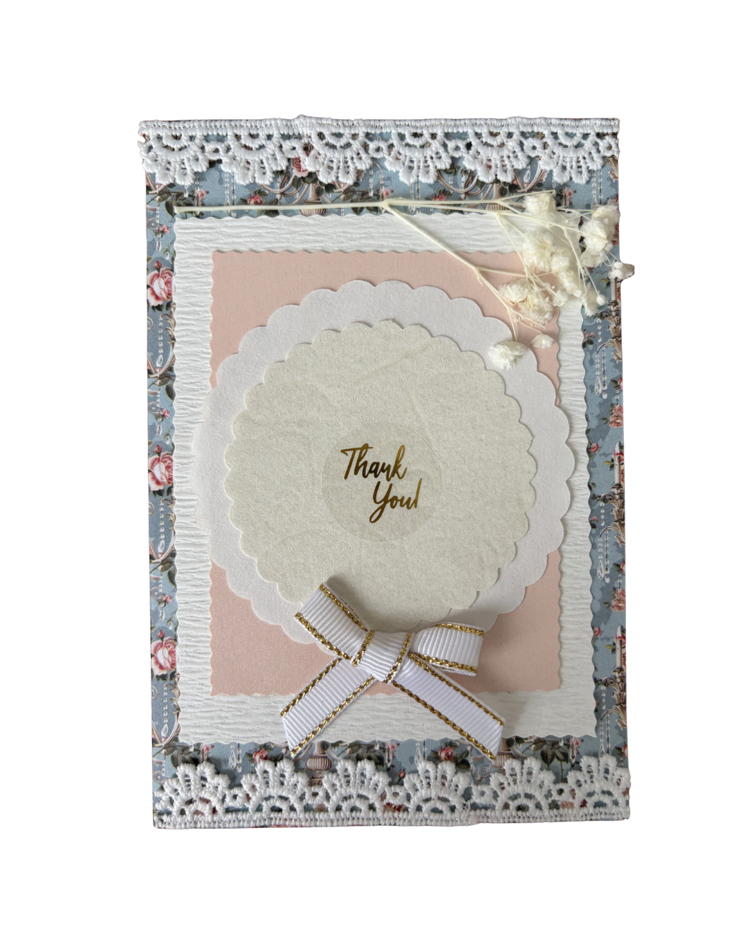 Vintage Thank You Greeting Card – Design B by The Vintage Card Boutique