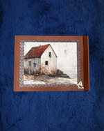 Vintage Rustic Fishing Village Greeting Card – Design B by The Vintage Card Boutique