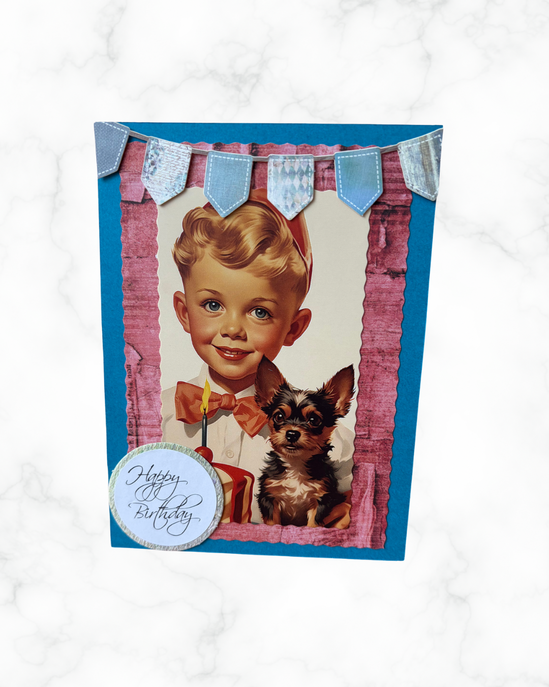 Retro Boy’s Birthday Greeting Card – Design A by The Vintage Card Boutique
