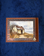 Vintage Rustic Fishing Village Greeting Card – Design A by The Vintage Card Boutique