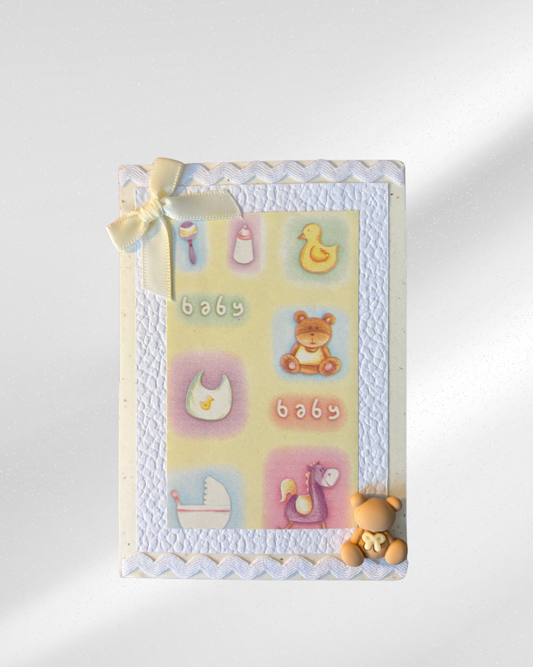 Vintage Gender-Neutral Baby Greeting Card – Design A by The Vintage Card Boutique