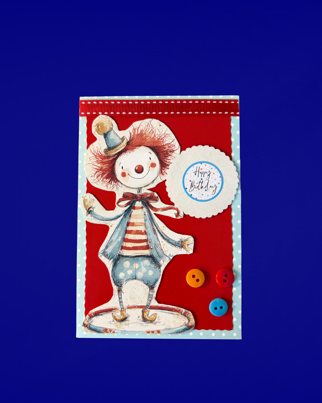 Vintage Circus Birthday Greeting Card – Design A by The Vintage Card Boutique