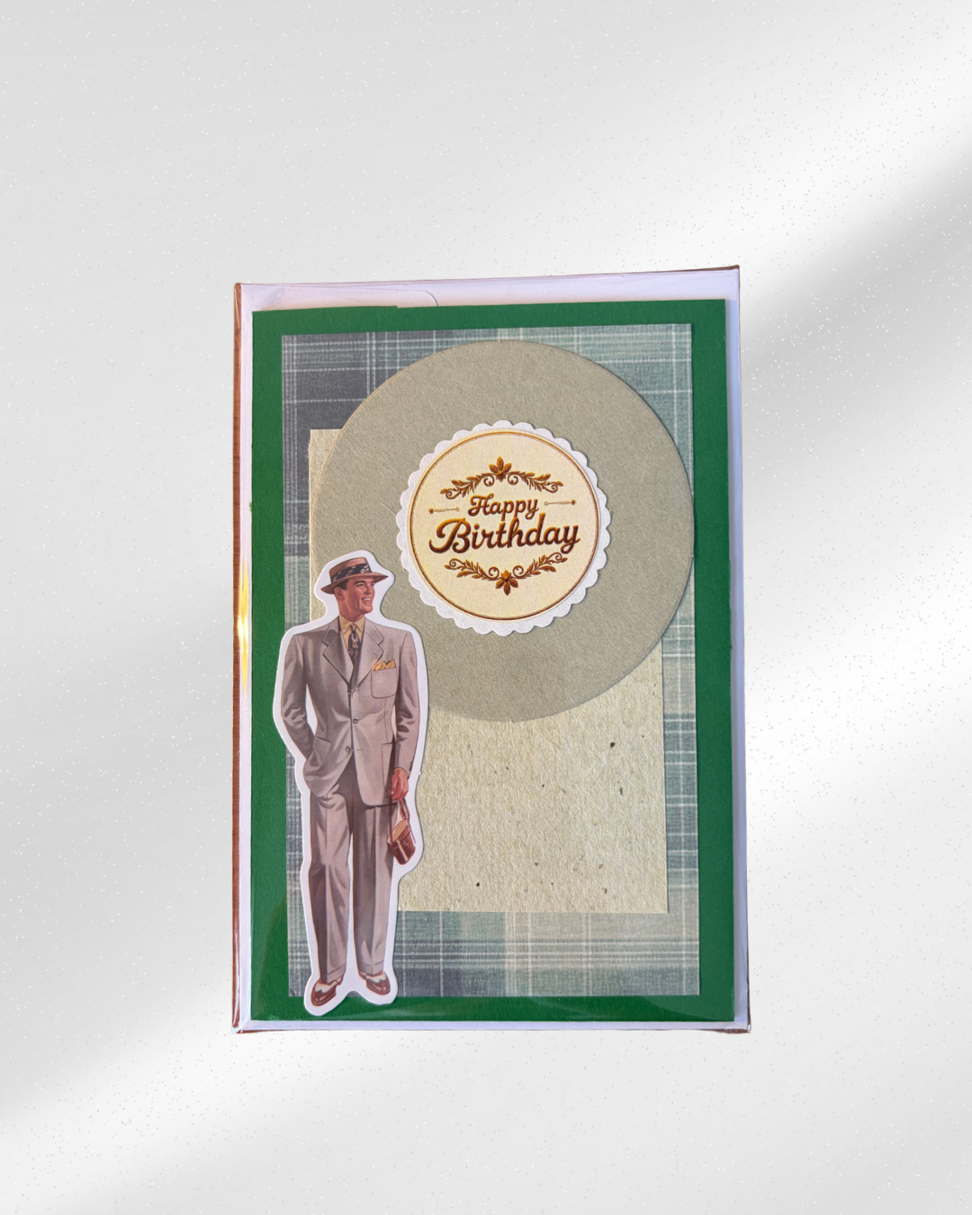 Vintage Men’s Birthday Greeting Card – Design A by The Vintage Card Boutique