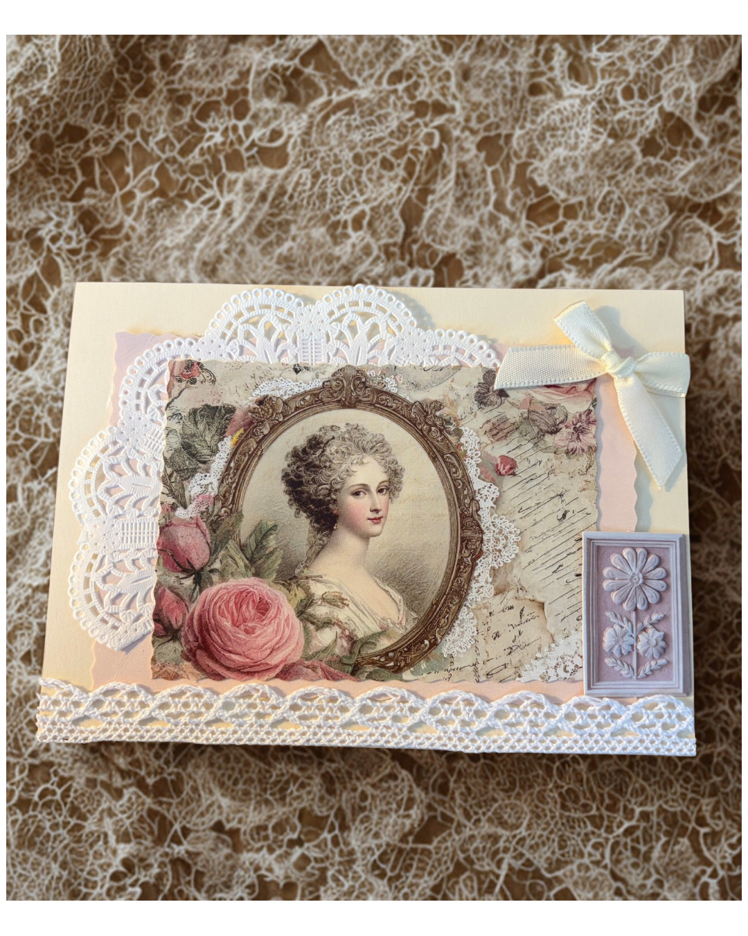 Vintage Victorian Blank Greeting Card – Design B by The Vintage Card Boutique