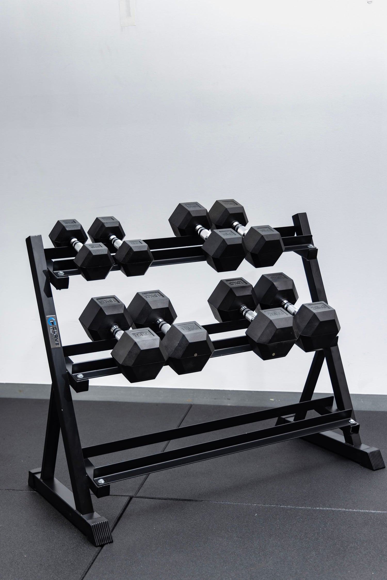 4 Pairs Hex Dumbbells PLUS Dumbbell Rack (100 kg | 5kg-20kg | 1.1m 3-tier Rack)
