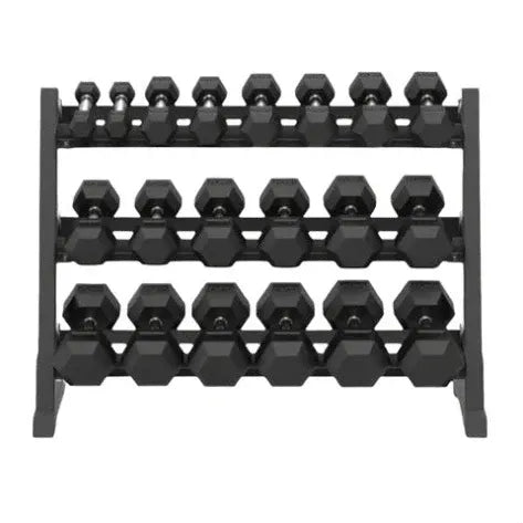 7 Pairs Hex Dumbbells PLUS Dumbbell Rack (175 kg | 5kg-20kg | 1.1m 3-tier Rack)